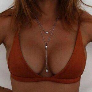 Boho Multilayer Crystal Necklace gypsy jewelry